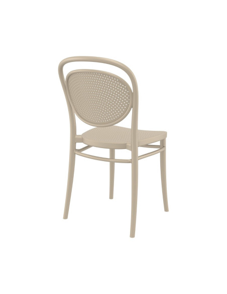 Chaise en résine Marcel tourterelle