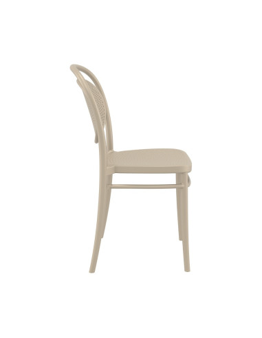 Chaise en résine Marcel tourterelle