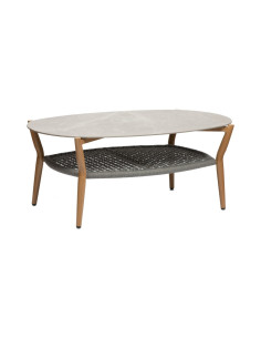 Table basse en aluminium NORDIC plateau oblong compact grey 2
