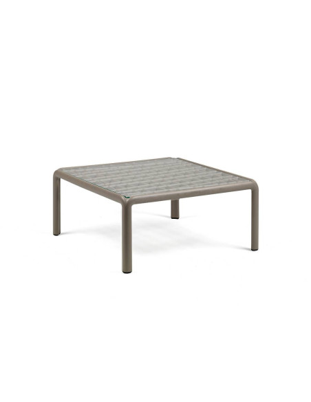 Table basse Komodo taupe avec plateau de verre