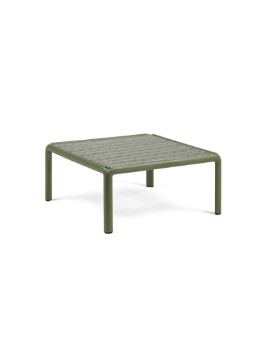 Table basse Komodo vert agave avec plateau de verre