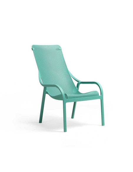 Fauteuil lounge en résine NET vert salice