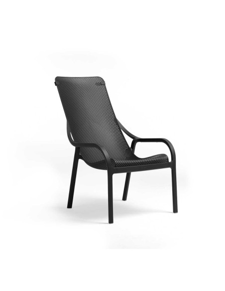 Fauteuil lounge en résine NET anthracite