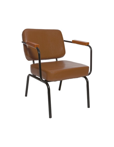 Fauteuil en métal TWIST fauve