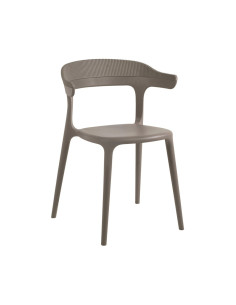 Fauteuil en résine LUNA STRIPE vert olive 2