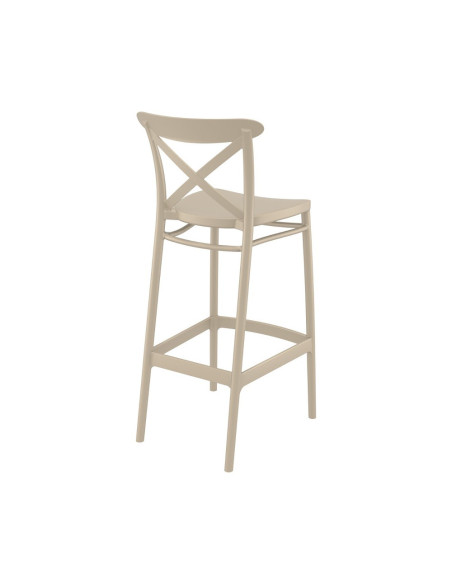 Chaise haute en résine CROSS taupe
