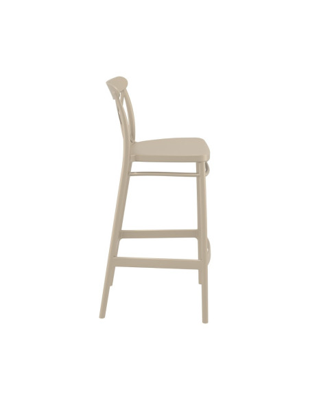 Chaise haute en résine CROSS taupe
