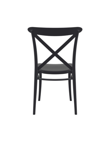 Chaise en résine CROSS noir