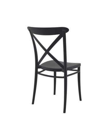 Chaise en résine CROSS noir