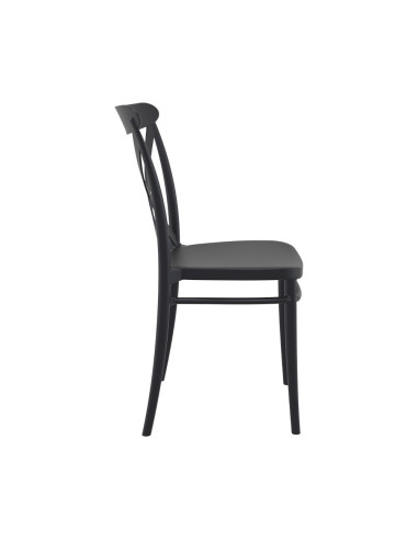 Chaise en résine CROSS noir