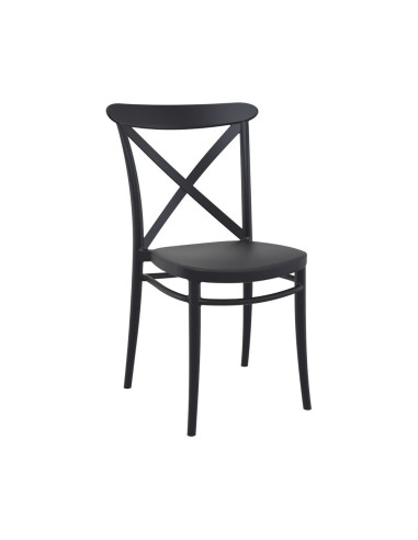 Chaise en résine CROSS noir