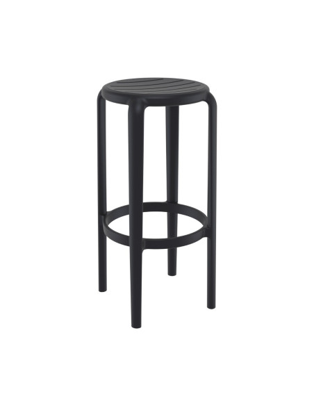 Tabouret en résine TOM noir