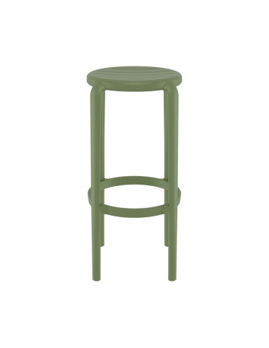 Tabouret en résine TOM vert olive