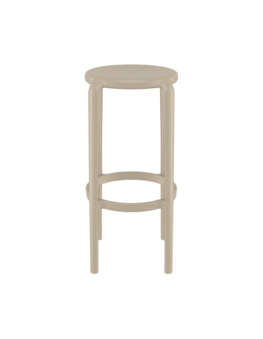 Tabouret en résine TOM taupe