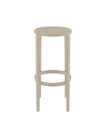 Tabouret en résine TOM taupe
