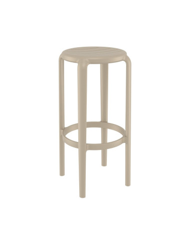 Tabouret en résine TOM taupe