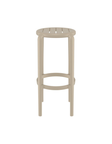 Tabouret en résine TOM taupe