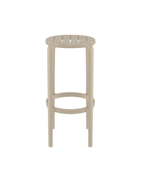 Tabouret en résine TOM taupe
