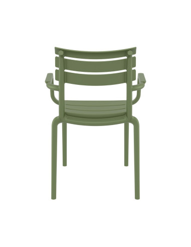 Fauteuil en résine PARIS vert olive