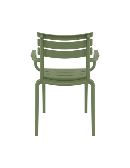 Fauteuil en résine PARIS vert olive