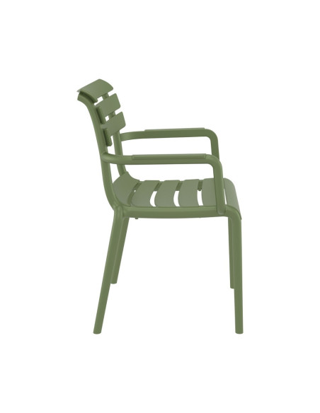 Fauteuil en résine PARIS vert olive