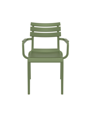 Fauteuil en résine PARIS vert olive