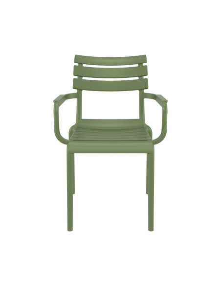 Fauteuil en résine PARIS vert olive