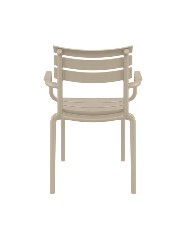 Fauteuil en résine PARIS taupe