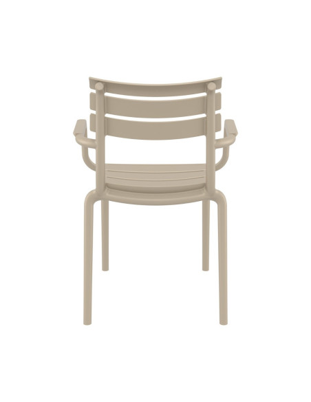 Fauteuil en résine PARIS taupe