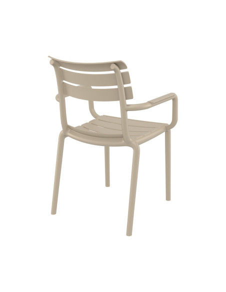 Fauteuil en résine PARIS taupe
