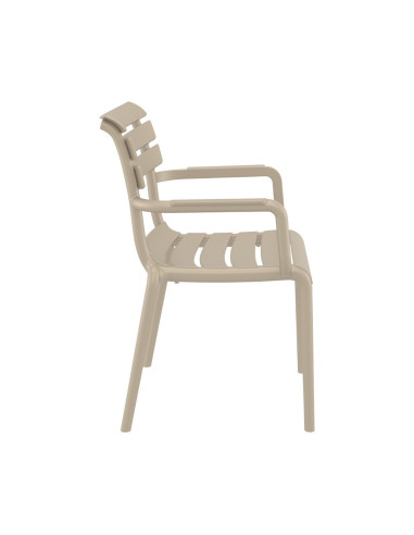 Fauteuil en résine PARIS taupe