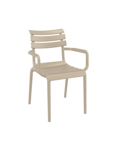 Fauteuil en résine PARIS taupe