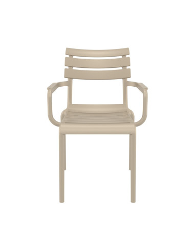 Fauteuil en résine PARIS taupe