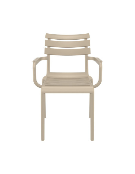 Fauteuil en résine PARIS taupe