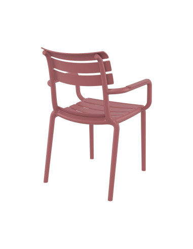 Fauteuil en résine PARIS marsala