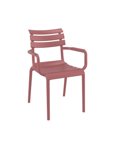 Fauteuil en résine PARIS marsala