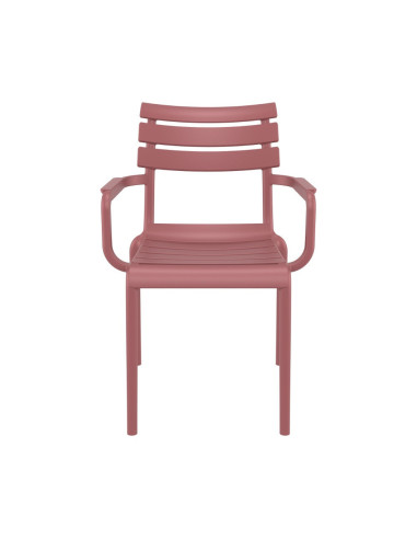 Fauteuil en résine PARIS marsala