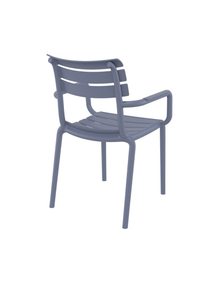 Fauteuil en résine PARIS dark grey