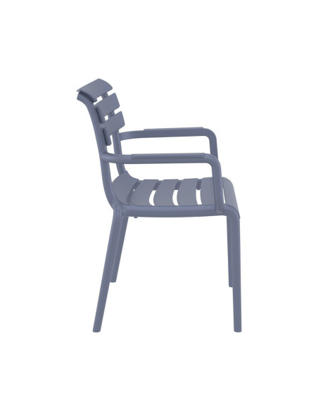 Fauteuil en résine PARIS dark grey