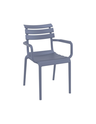 Fauteuil en résine PARIS dark grey