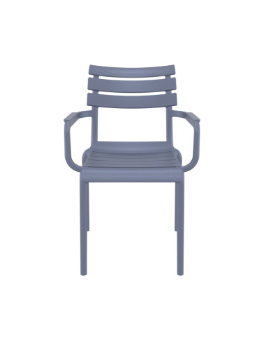 Fauteuil en résine PARIS dark grey