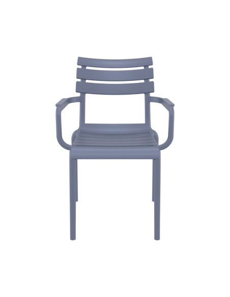 Fauteuil en résine PARIS dark grey