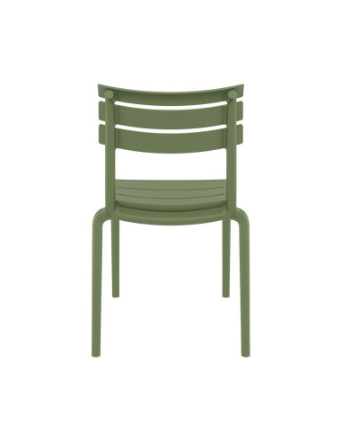 Chaise en résine HELEN vert olive