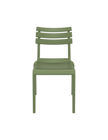 Chaise en résine HELEN vert olive