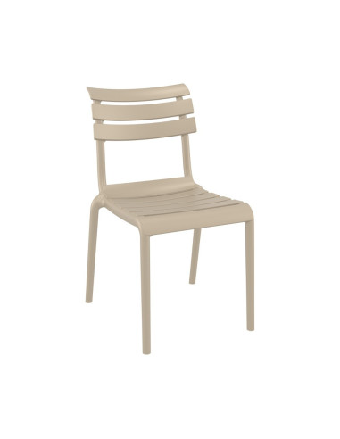 Chaise en résine HELEN taupe