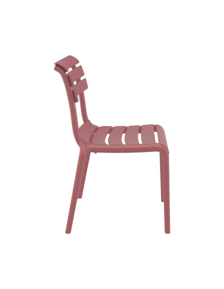 Chaise en résine HELEN marsala