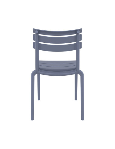 Chaise en résine HELEN dark grey