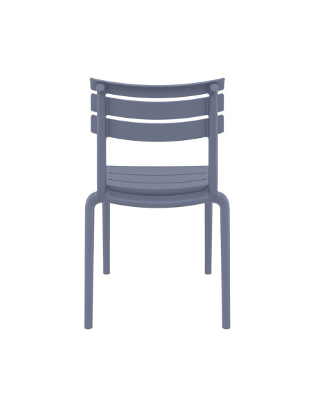 Chaise en résine HELEN dark grey