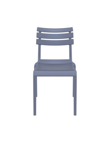Chaise en résine HELEN dark grey