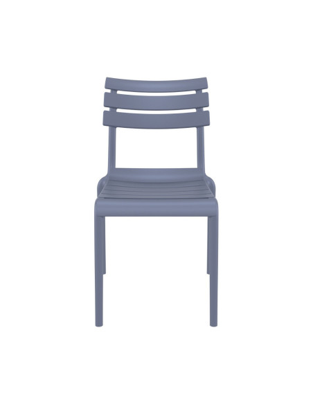Chaise en résine HELEN dark grey